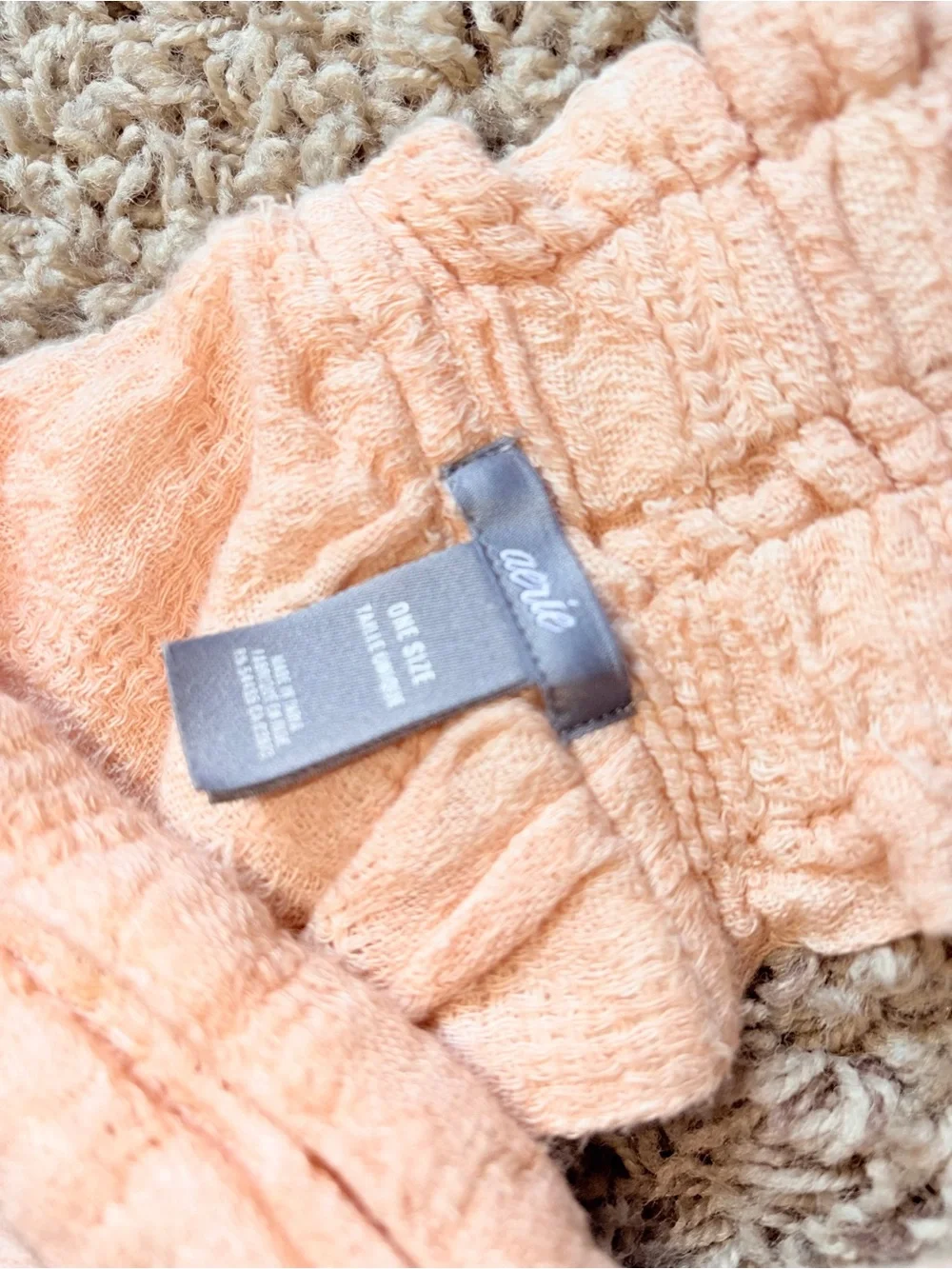 NWOT Aerie Peach Knotted Fabric Headband Soft New
